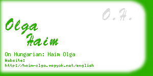 olga haim business card